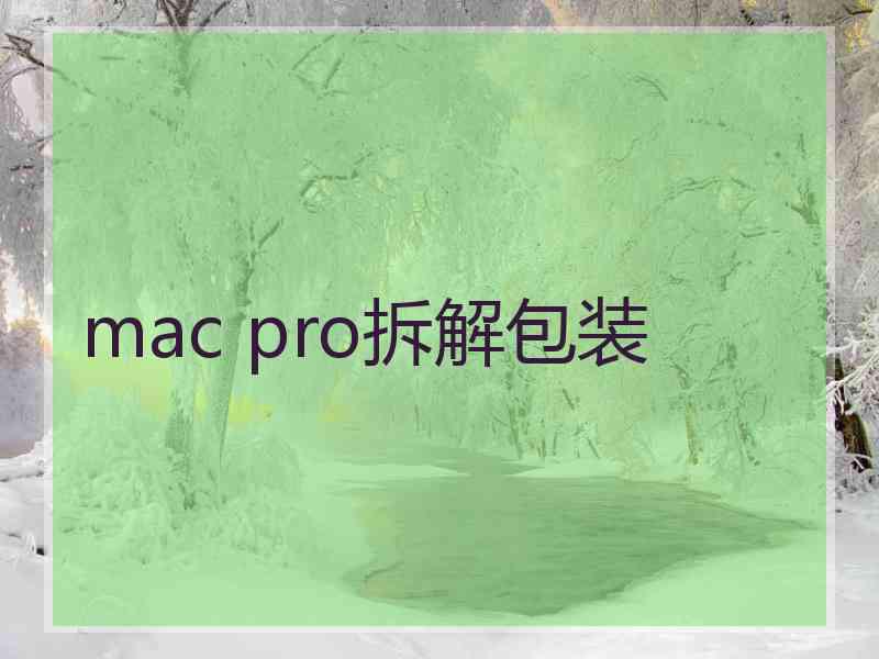 mac pro拆解包装