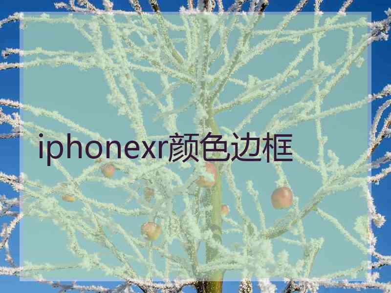 iphonexr颜色边框