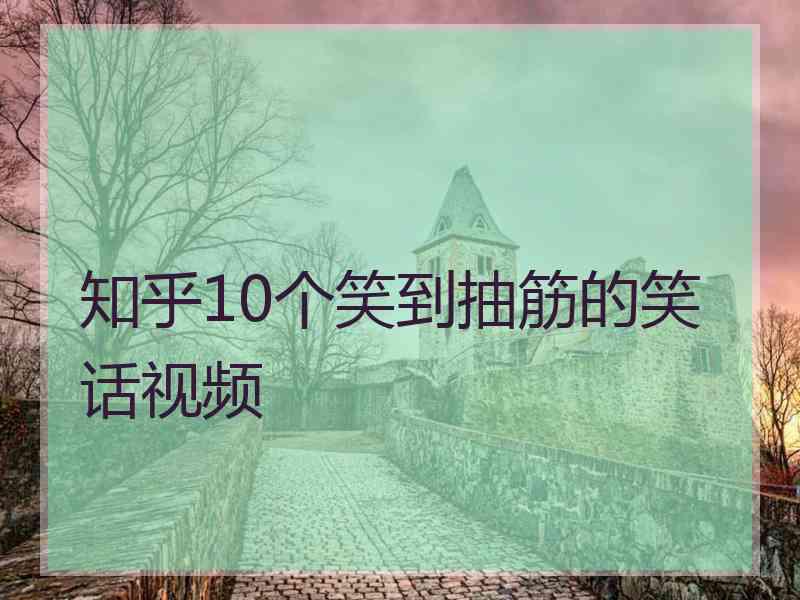 知乎10个笑到抽筋的笑话视频