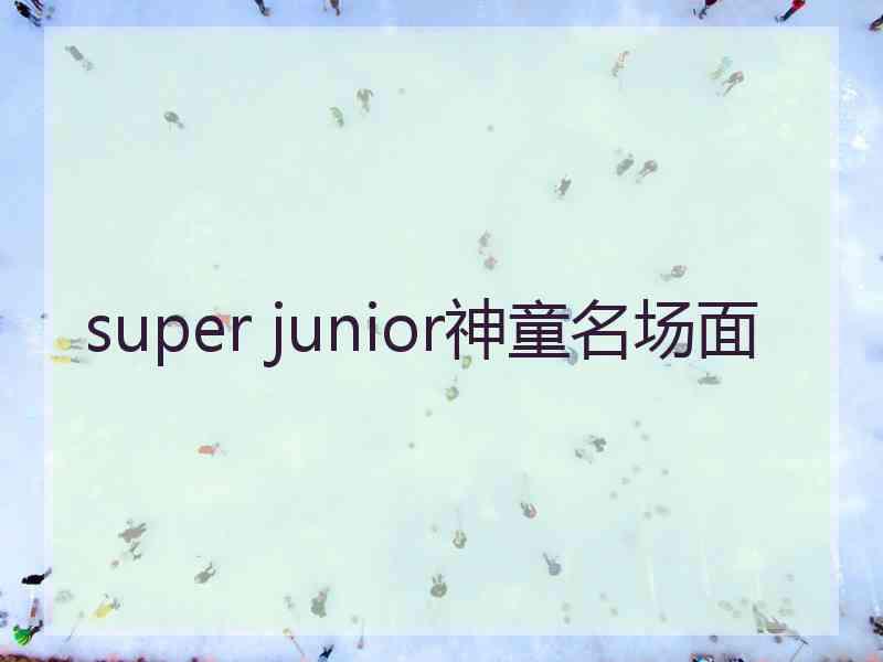 super junior神童名场面