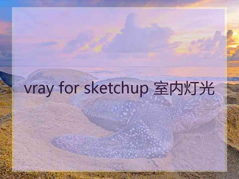 vray for sketchup 室内灯光