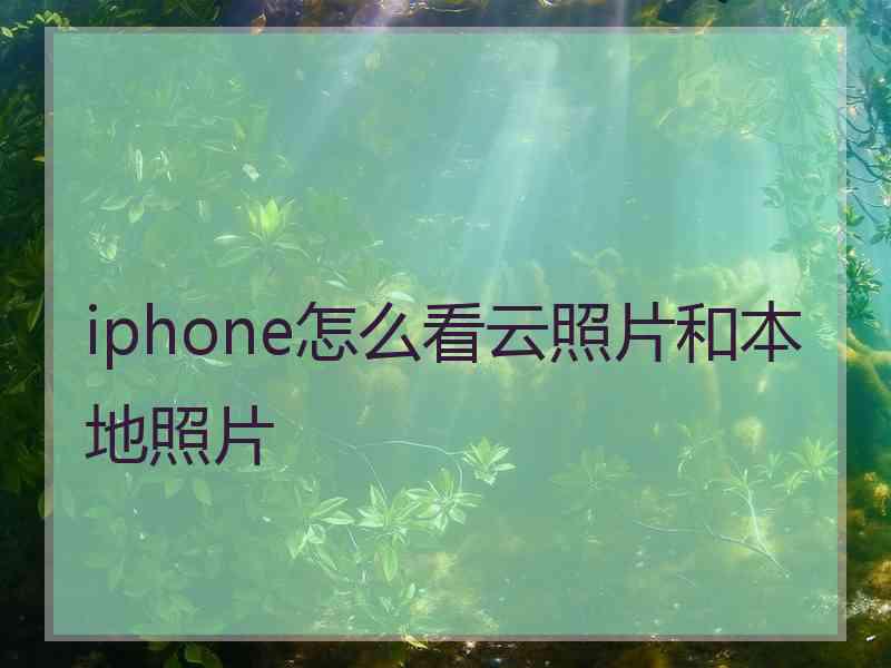 iphone怎么看云照片和本地照片