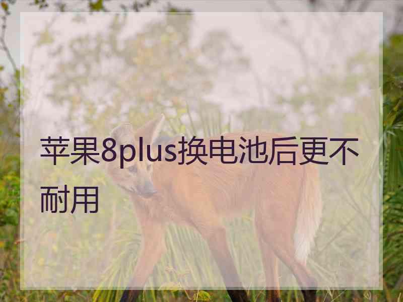 苹果8plus换电池后更不耐用