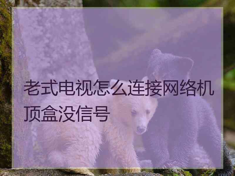 老式电视怎么连接网络机顶盒没信号