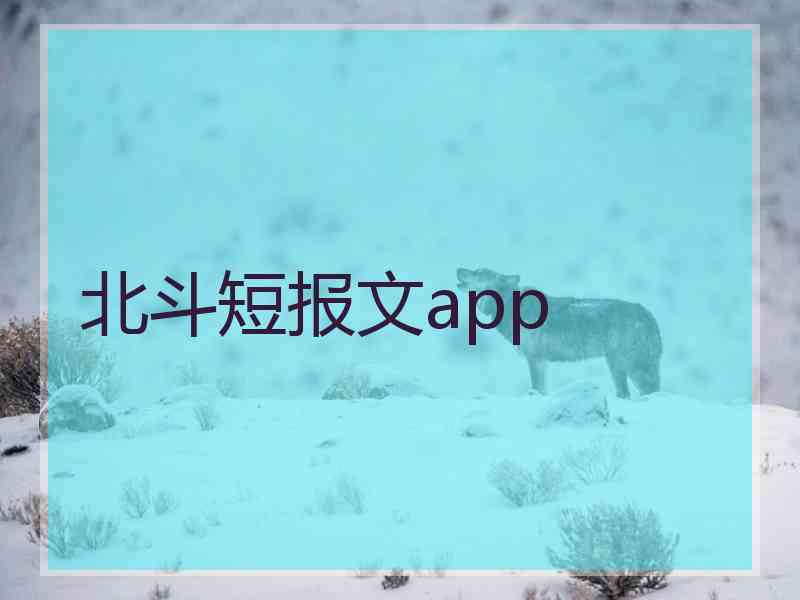 北斗短报文app