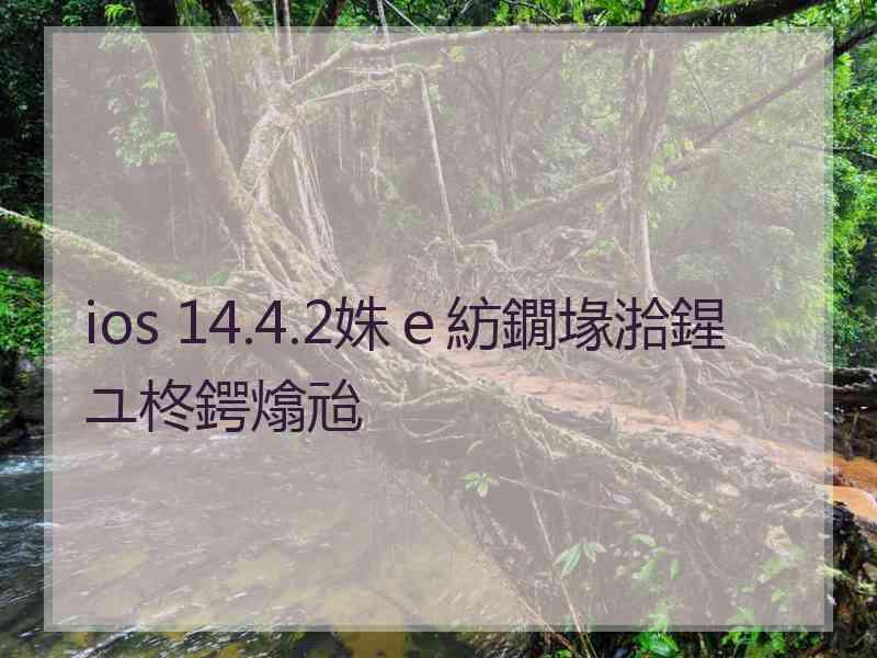 ios 14.4.2姝ｅ紡鐗堟湁鍟ユ柊鍔熻兘