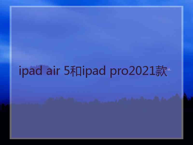 ipad air 5和ipad pro2021款