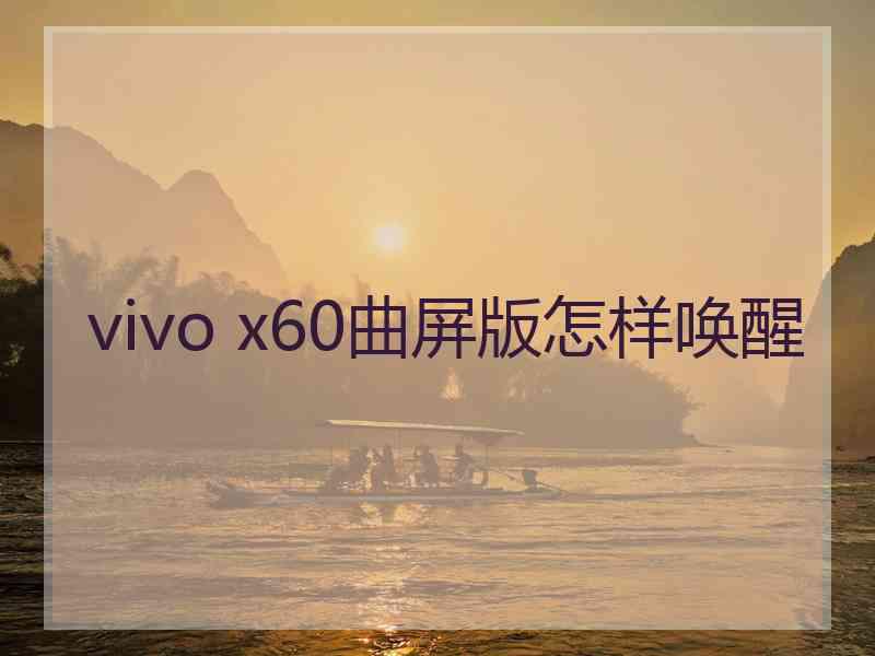 vivo x60曲屏版怎样唤醒