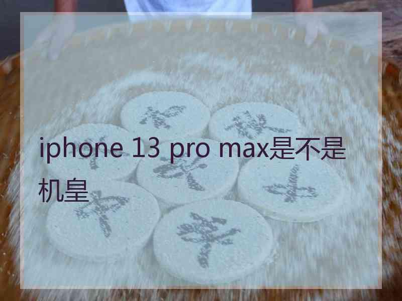 iphone 13 pro max是不是机皇