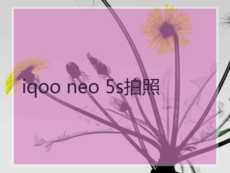 iqoo neo 5s拍照