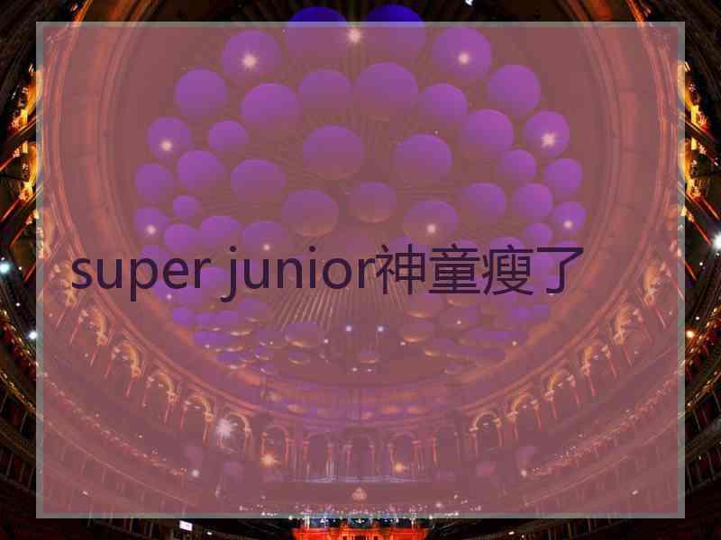 super junior神童瘦了