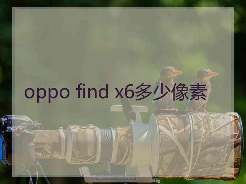 oppo find x6多少像素