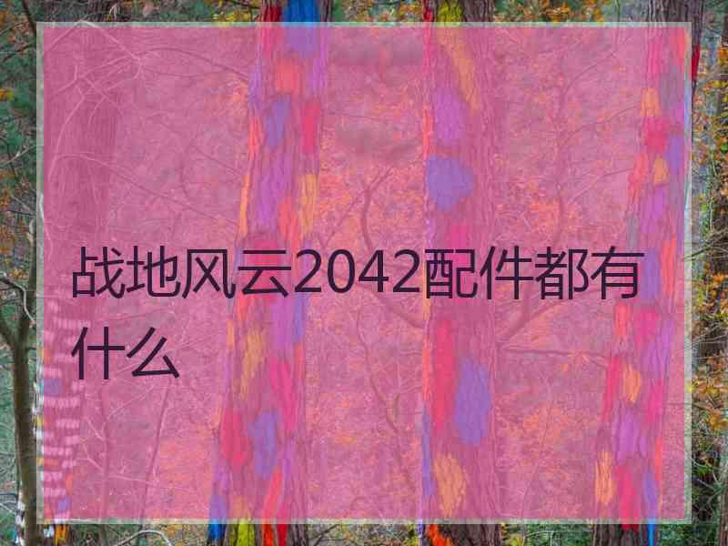 战地风云2042配件都有什么