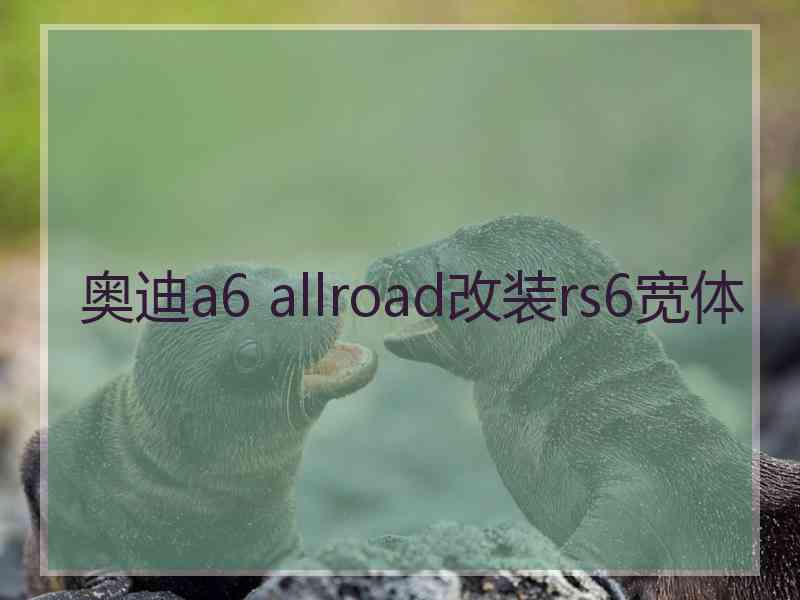 奥迪a6 allroad改装rs6宽体