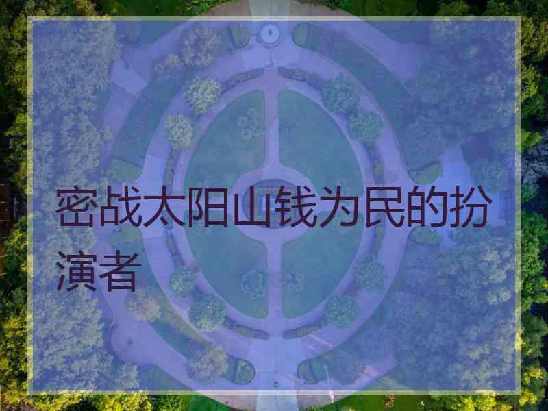 密战太阳山钱为民的扮演者