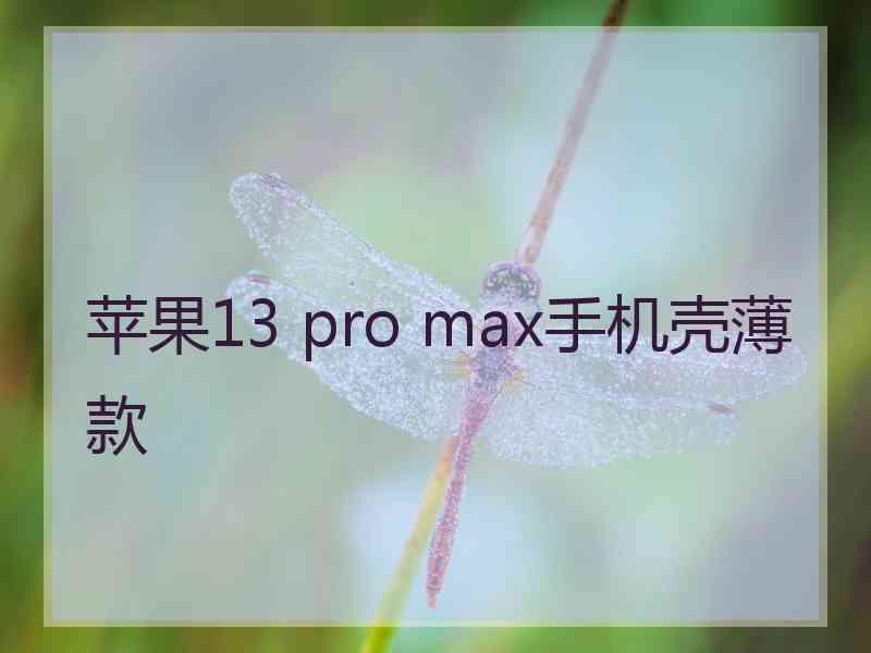 苹果13 pro max手机壳薄款