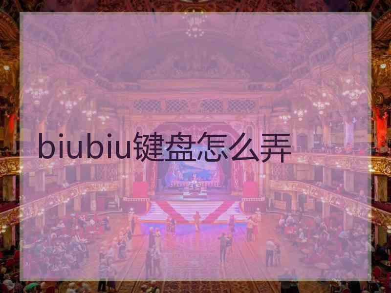 biubiu键盘怎么弄