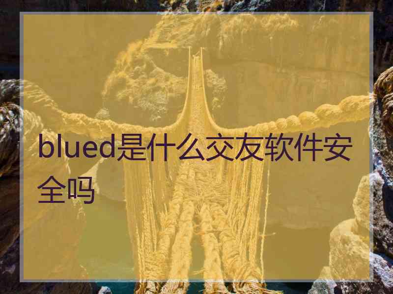 blued是什么交友软件安全吗