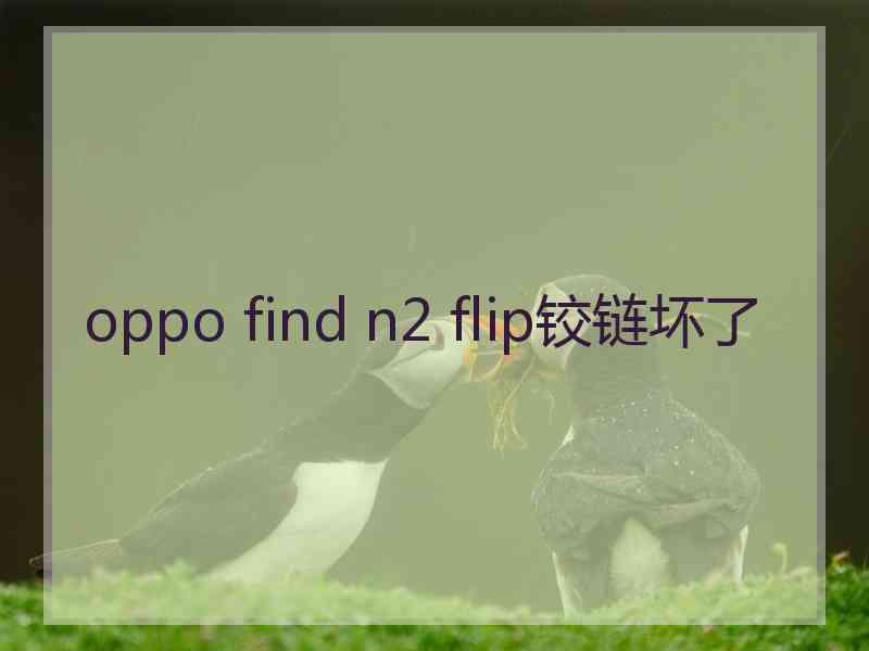 oppo find n2 flip铰链坏了