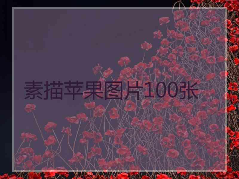 素描苹果图片100张