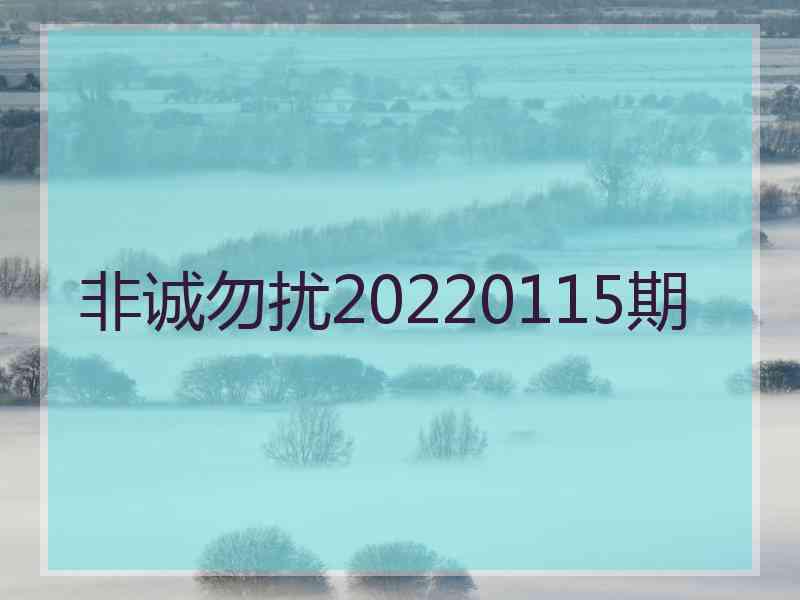 非诚勿扰20220115期