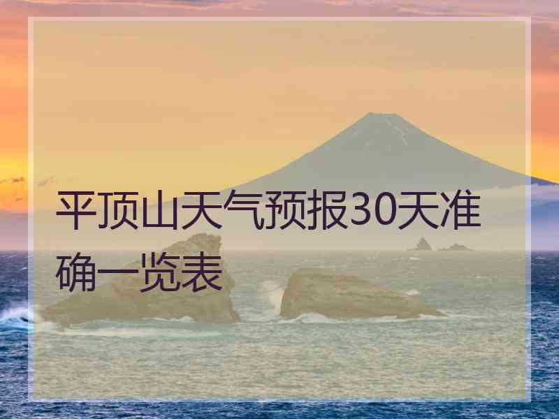 平顶山天气预报30天准确一览表