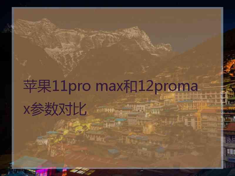 苹果11pro max和12promax参数对比