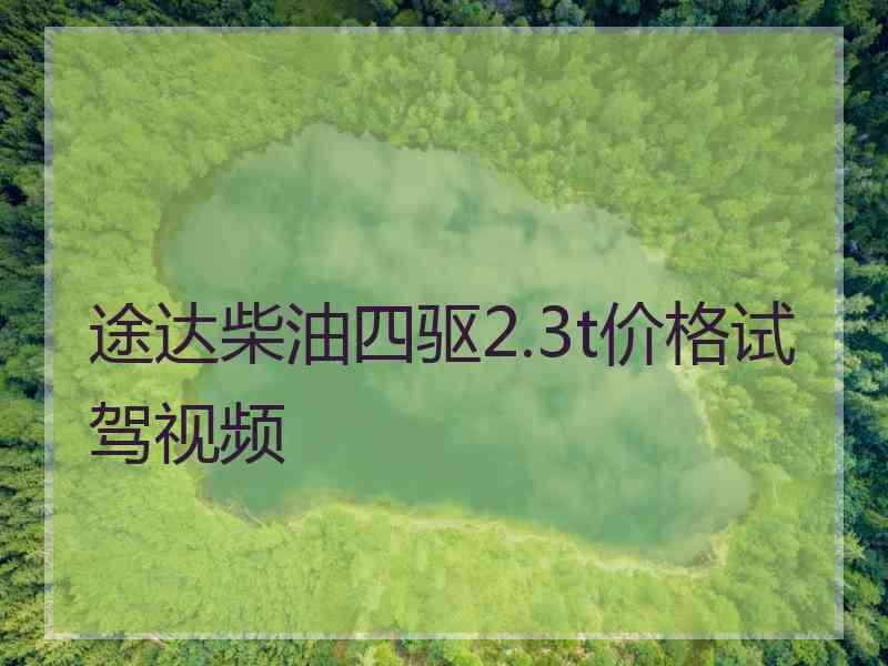 途达柴油四驱2.3t价格试驾视频