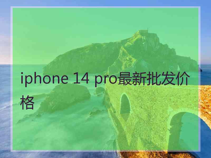 iphone 14 pro最新批发价格