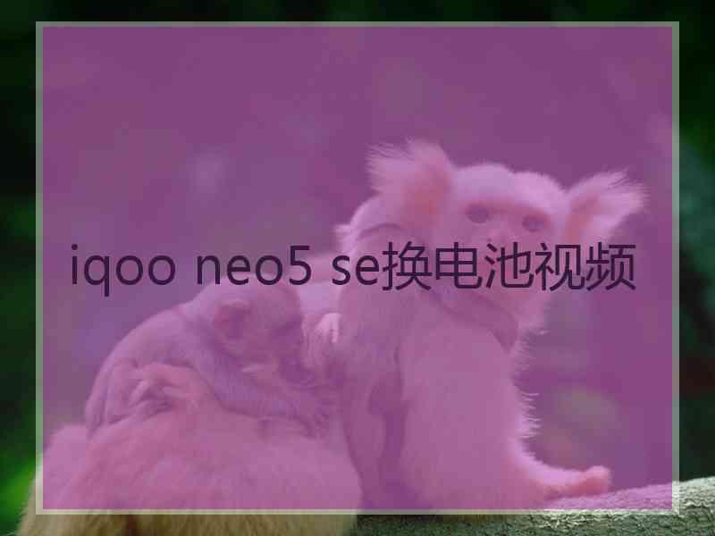 iqoo neo5 se换电池视频