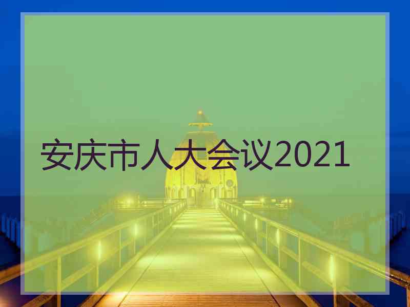 安庆市人大会议2021