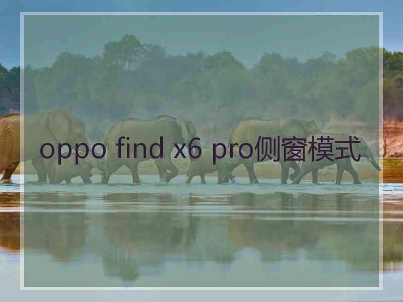 oppo find x6 pro侧窗模式