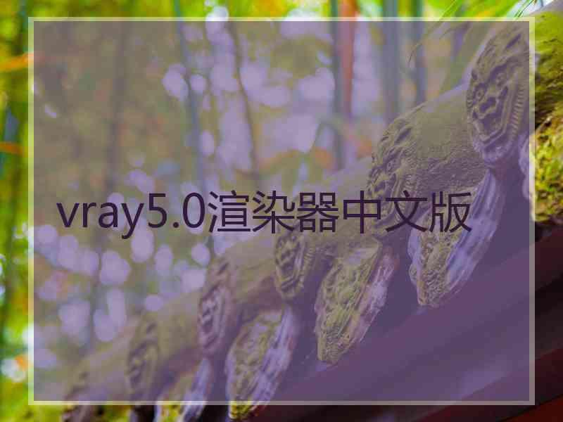 vray5.0渲染器中文版