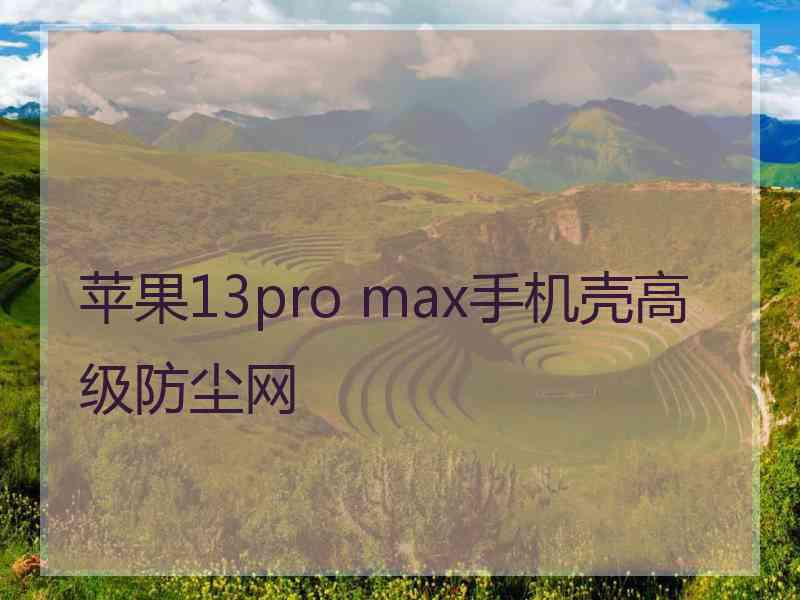 苹果13pro max手机壳高级防尘网