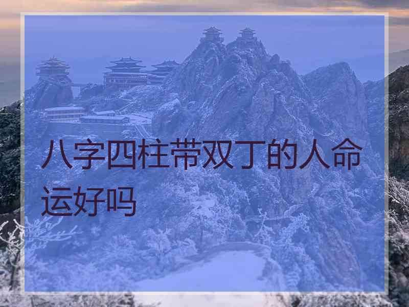 八字四柱带双丁的人命运好吗