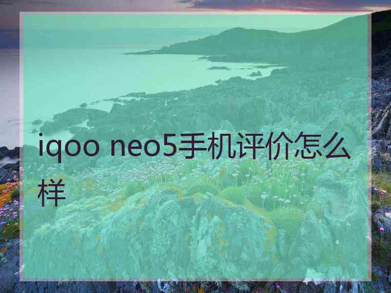 iqoo neo5手机评价怎么样