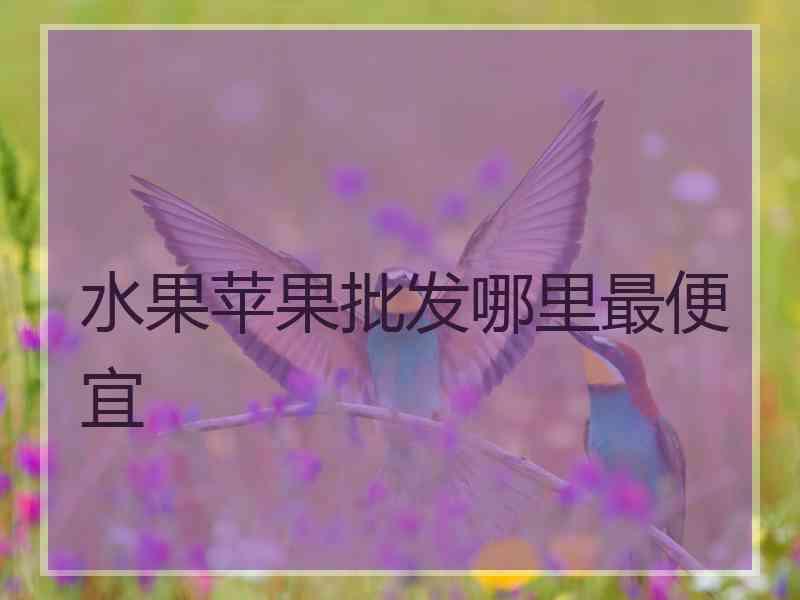 水果苹果批发哪里最便宜