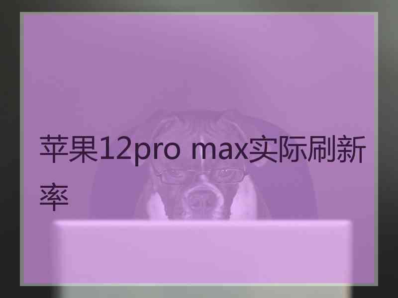 苹果12pro max实际刷新率