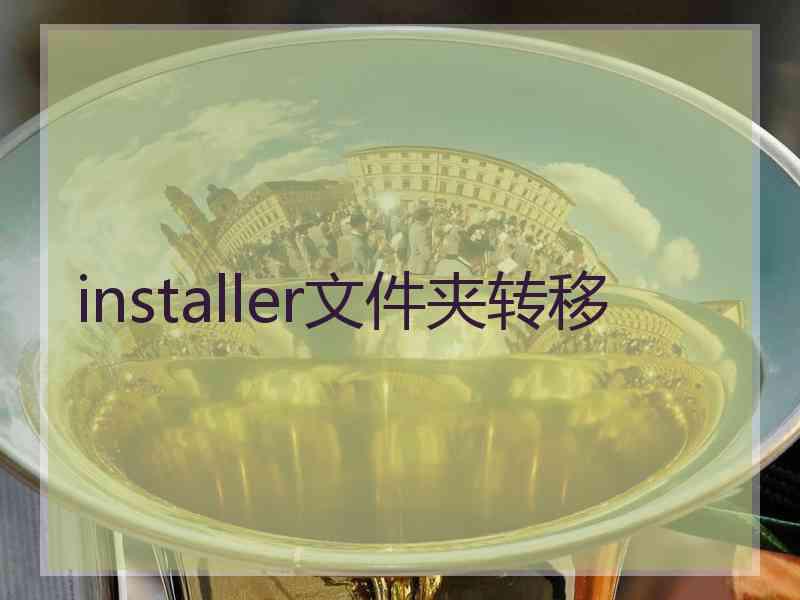 installer文件夹转移