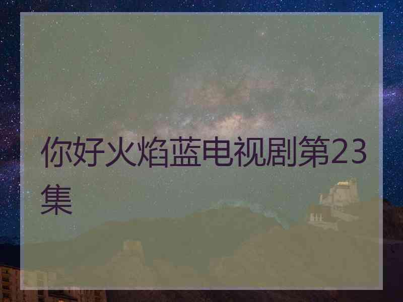 你好火焰蓝电视剧第23集