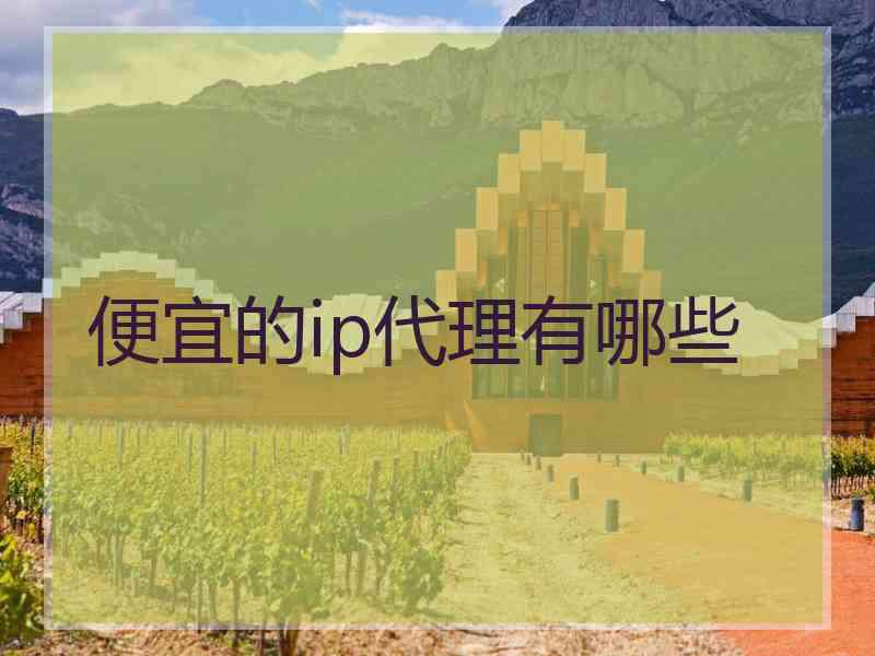 便宜的ip代理有哪些