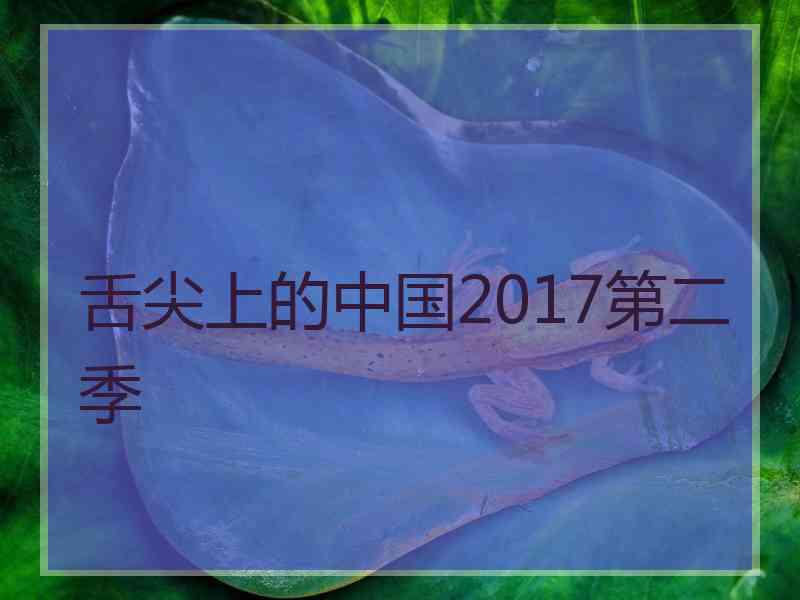 舌尖上的中国2017第二季