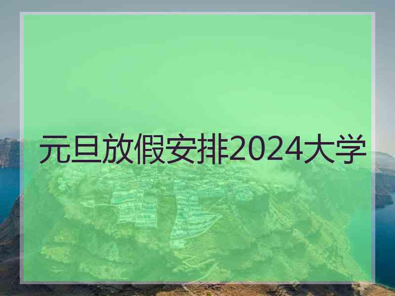 元旦放假安排2024大学