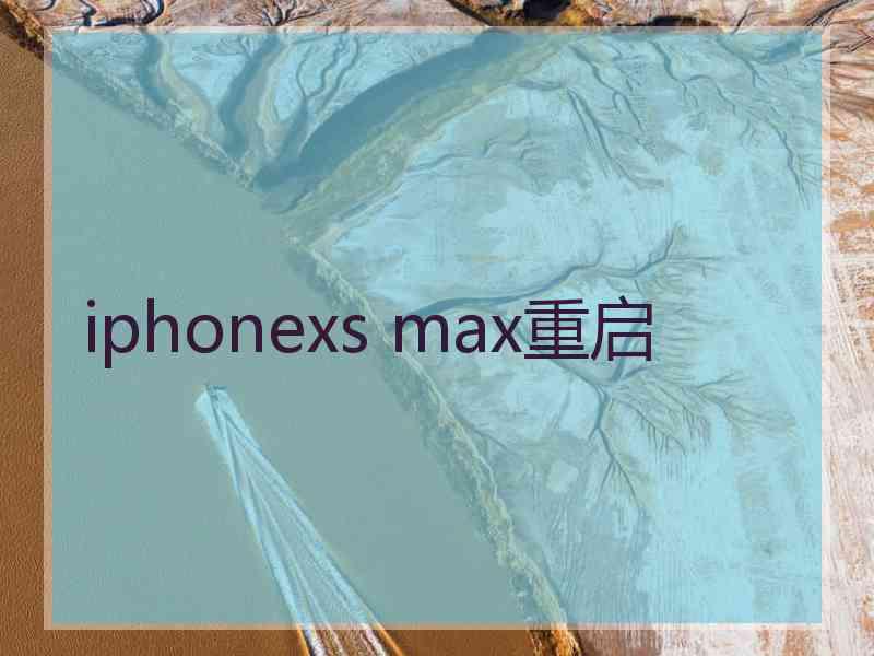 iphonexs max重启