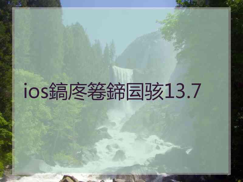 ios鎬庝箞鍗囩骇13.7