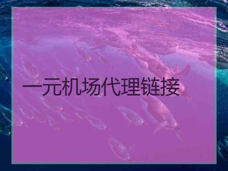 一元机场代理链接