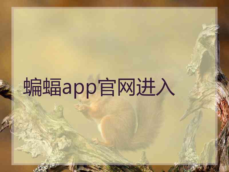 蝙蝠app官网进入