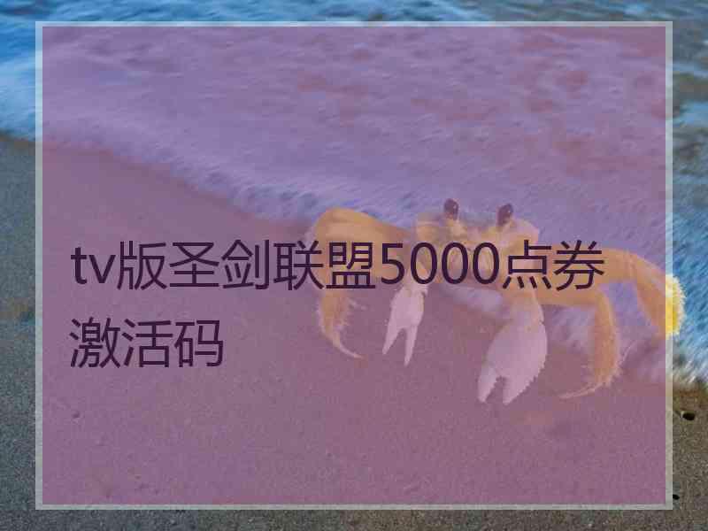 tv版圣剑联盟5000点券激活码