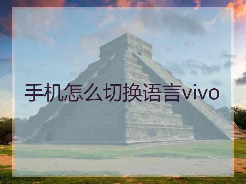 手机怎么切换语言vivo