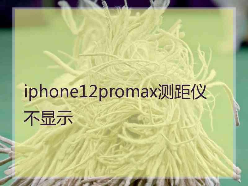 iphone12promax测距仪不显示